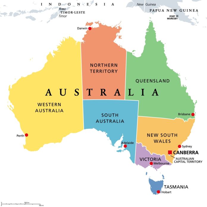 australia states map 1