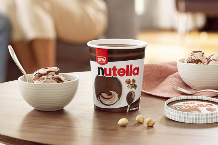 nutella ice cream ambientata