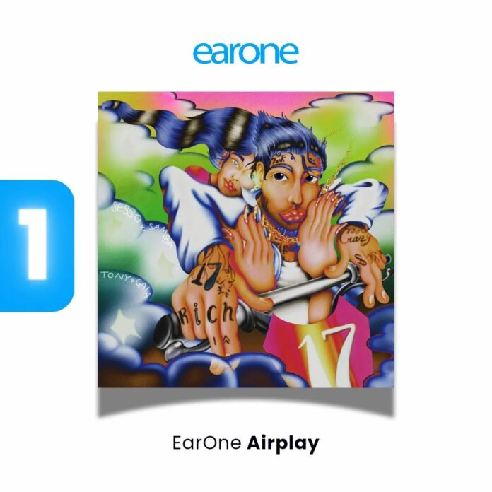 sesso e samba di tony effe e gaia al primo posto nell' earone airplay generale per la seconda settimana consecutiva