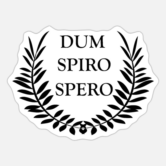 dum spiro spero citazioni latine adesivo